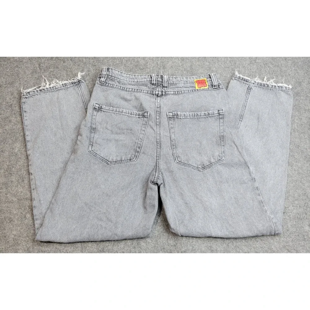 Empyre Jeans Mens 30 Gray Y2k Boho Streetwear Grunge Frayed Hem 2000S Punk Rock